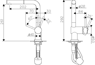 Смеситель для кухни Omoikiri Akashi-S-LG
